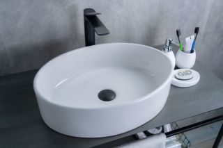 Раковина Gid N9012 51106 накладная белая 50x36x14